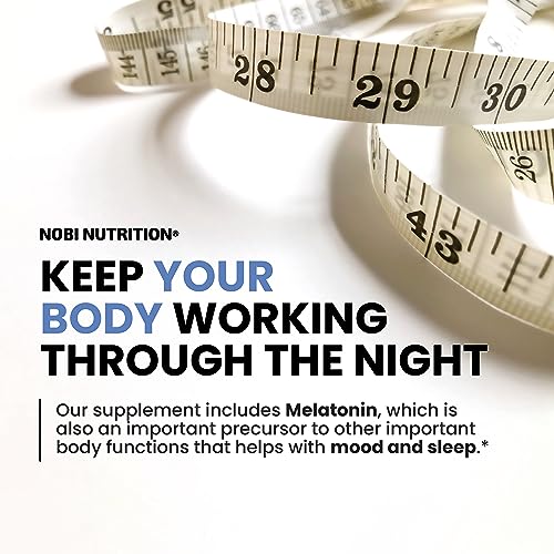 Nobi Nutrition Night Time Fat Burner, Sleep Aid an Appetite Suppressant - Stimulant-Free PM Weight Loss Pills & Metabolism Booster for Men and Women - Healthier Diet Pills - 60 Capsules