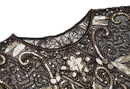 1920s Sequin Beaded Shawl Wrap for Gatsby Parties
