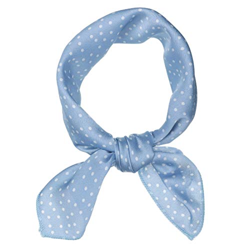 Blue Polka Dot Square Scarf - 50cm