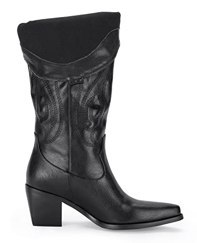 Black Knee High Western Cowboy Boots - Women's Size 8.5