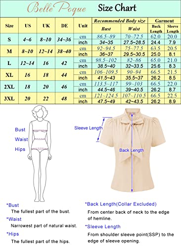 Ivory Retro Blouses for Plus Size Ladies