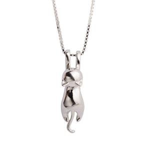 Sterling Silver Cat Necklace for Cat Lovers