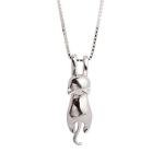 Sterling Silver Cat Necklace for Cat Lovers
