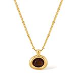 Gold Tiger's Eye Pendant Necklace for Women