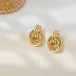 Trendy Gold Plated Knot Earrings for Women