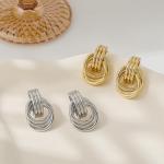 Trendy Gold Plated Knot Earrings for Women