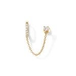 PAVOI Gold Chain Hoops with Cubic Zirconia