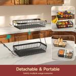 Two-Tier Fruit Basket with Banana Hangers and Mats