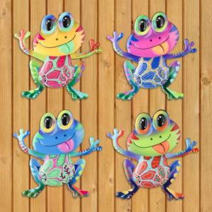 Metal Frog Wall Decor - 4-Piece Set