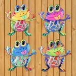 Metal Frog Wall Decor - 4-Piece Set