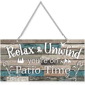 Metal Outdoor Patio Sign – Perfect for Relaxation