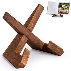 Wooden Cookbook Stand for Kitchen Counter Decor