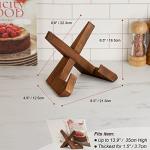 Wooden Cookbook Stand for Kitchen Counter Decor