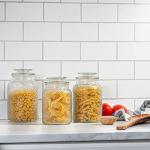 Retro Glass Food Storage Canisters - Set of 3