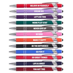 Actsun 12-Pack Funny Pens with Inspirational Quotes