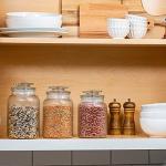 Retro Glass Food Storage Canisters - Set of 3