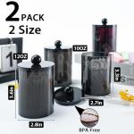 2 Pack Canister Jar Set for Bathroom Essentials