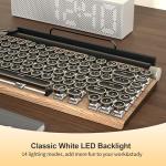 Vintage Wireless Mechanical Gaming Keyboard with LED Backlight