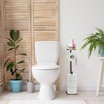 CISILY Black Toilet Paper Holder with Phone Shelf