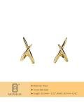 Trendy 14K Gold Minimalist Stud Earrings for Women