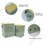 Vegetable Storage Tins Set for Potatoes and Onions