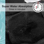 OLANLY Soft Memory Foam Bath Mat, Non-Slip Black