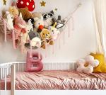 Pink Stuffed Animal Storage Hammock for Girls
