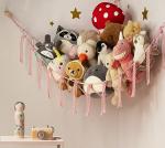 Pink Stuffed Animal Storage Hammock for Girls
