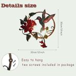 Round Metal Hummingbird Wall Art for Indoor/Outdoor