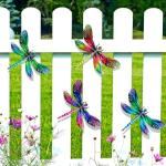 Metal Dragonfly Wall Art for Garden Decor