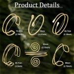 Boho Coil Arm Cuff Bangle Set - 6 Pieces