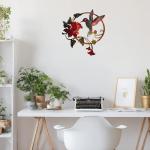 Round Metal Hummingbird Wall Art for Indoor/Outdoor