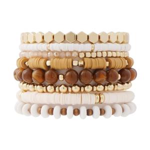 Surfer Clay Bead Bracelets Set for Women