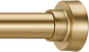 Adjustable Gold Shower Curtain Rod, No Drilling
