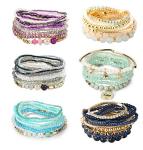 Bohemian Stackable Bead Bracelet Set for Women