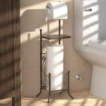 Bronze Toilet Tissue Holder Stand with Shelf