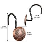Bronze Shower Curtain Hooks Set of 12