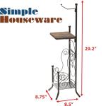 Bronze Toilet Tissue Holder Stand with Shelf