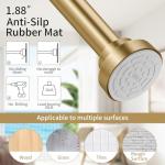 Adjustable Gold Shower Curtain Rod, No Drilling