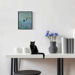 Funny Cat Wall Art - Vintage Monet Style