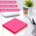Colorful 3x3 Lined Sticky Notes - 18 Pads