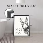 Vintage Funny Bathroom Wall Art Sign - 11"x14