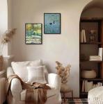 Funny Cat Wall Art - Vintage Monet Style