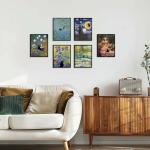 Funny Cat Wall Art - Vintage Monet Style