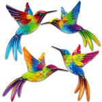 Colorful 3D Hummingbird Wall Art Decor - 4 Pack