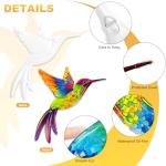 Colorful 3D Hummingbird Wall Art Decor - 4 Pack