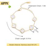 Gold Plated Clover Bracelet for Women