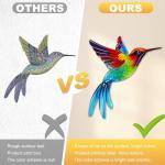 Colorful 3D Hummingbird Wall Art Decor - 4 Pack