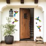 Colorful 3D Hummingbird Wall Art Decor - 4 Pack