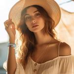 Bohemian Stackable Bead Bracelet Set for Women